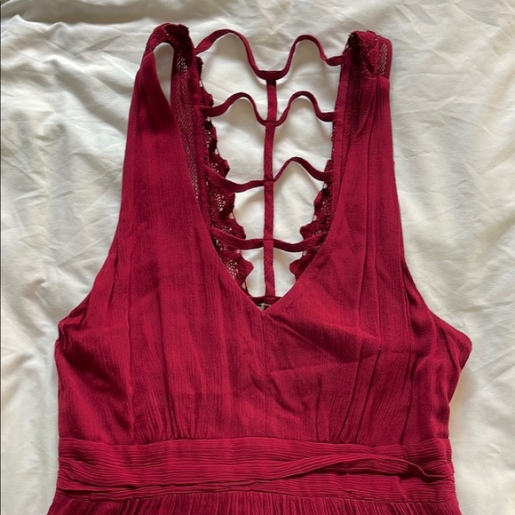 Forever 21 - Burgundy Lace-Trimmed maxi - medium - Picture 2 of 4